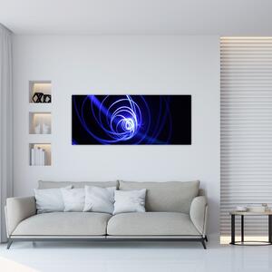 Kék spirálok képe (120x50 cm)