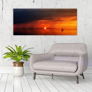 Vitorlás naplementekor (120x50 cm)