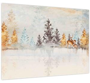 Kép - Akvarell erdő (70x50 cm)