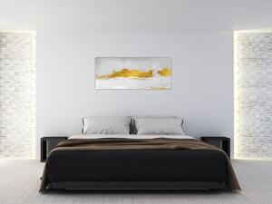 Kép - Arany és szürke vonások (120x50 cm)