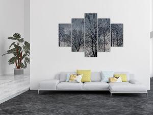 Kép - Fa sziluettek levelekkel (150x105 cm)