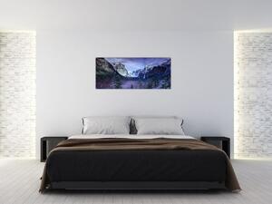 Téli hegyi tájkép (120x50 cm)