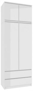 ARIVA S90 szekrény, 90x235x51, fehér/capuccino magasfényű + kiegészítés