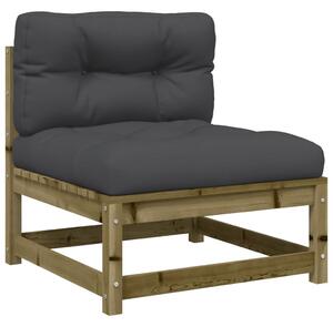 VidaXL kerti karfa nélküli kanapé párnával és lábtartóval
