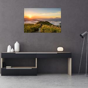 A hegy naplementekor képe (90x60 cm)