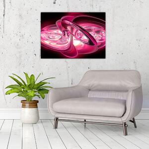 Rózsaszín fraktálos kép (70x50 cm)