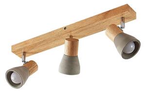 Lindby - Filiz 3 Mennyezeti Lámpa Concrete/Wood - Lampemesteren