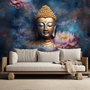 Gario Fotótapéta Buddha és a virágok Anyag: Vlies, Méret: 200 x 140 cm