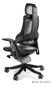 UNIQUE WAU ergonomikus irodai szék, fekete váz-világosszürke háló