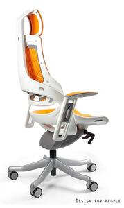 UNIQUE WAU ELASTOMER ergonomikus irodai szék, fehér váz-mangó