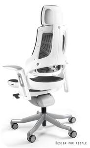 UNIQUE WAU FAB ergonomikus irodai szék, fehér váz-fekete szövet OUTLET