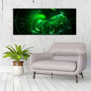 Kép - zöld absztrakció (120x50 cm)