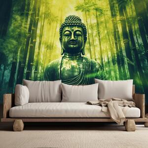 Gario Fotótapéta Buddha a bambusz erdőben Anyag: Vlies, Méret: 200 x 140 cm
