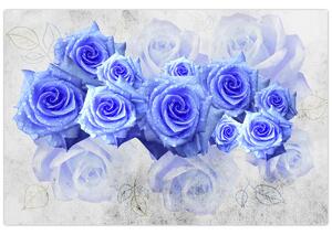 Kép - Kék rózsa (90x60 cm)