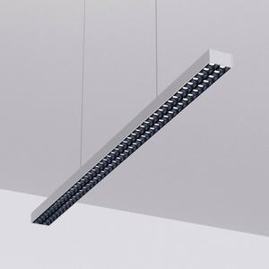 Arcchio LED irodai függőlámpa Jolinda, ezüst, 118cm, fel/le, le, Alu / szürke / cink, Dolgozószoba / Iroda, Alumínium, Modern