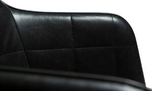 DAN-FORM Embrace fekete műbőr vintage étkezőszék karfával