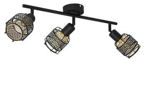 Lindby - Eudoria 3 Mennyezeti Lámpa Black/Gold - Lampemesteren