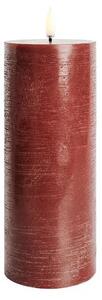 Uyuni - Oszlopos Gyertya LED 7,8x20,3 cm Rustic Carmine Red Lighting - Lampemesteren