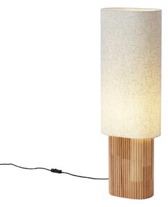 Japandi állólámpa fa, vászonernyővel 90cm - Lamel