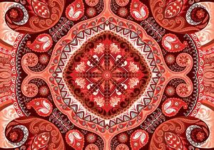 Fotótapéta - Piros mozaik (152,5x104 cm)