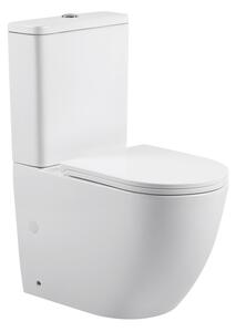 Erga Torre, kombinált WC-csésze 620x385x835 mm, Tornado 2.0 + WC-ülőke, fényes fehér, ERG-V03-TORRE-TO2-WH