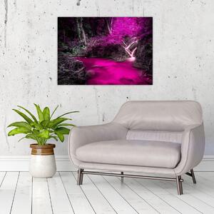 Kép - Rózsaszín erdő (70x50 cm)