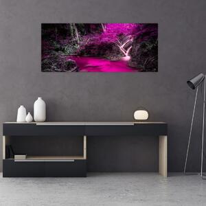 Kép - Rózsaszín erdő (120x50 cm)