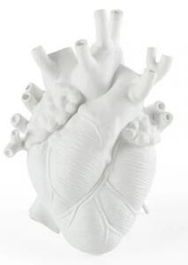 Seletti - Love In Bloom Porcelain Heart Váza Fehér - Lampemesteren