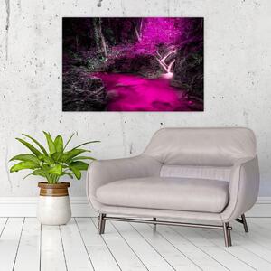 Kép - Rózsaszín erdő (90x60 cm)