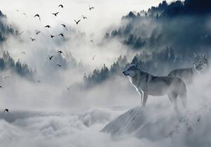 Fotótapéta - Madarak a ködben (152,5x104 cm)
