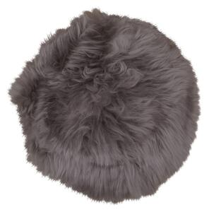 Lambskin báránybőr ülőpárna, Barna, Ø35 cm