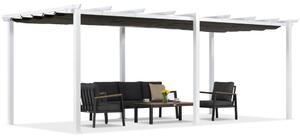 Barbados terasz pergola 3x6 m Garden Point fehér-antracit