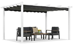 Barbados terasz pergola 3x4 m Garden Point fehér-antracit