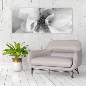Kép - Virág, fekete-fehér (120x50 cm)