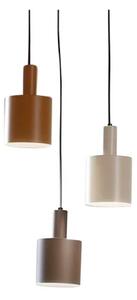 Lindby - Ovelia 3 Round Függőlámpá Black/Brown/Beige - Lampemesteren