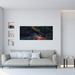 Hegyi folyó képe (120x50 cm)