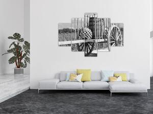 Kép - Utánfutó, fekete-fehér (150x105 cm)