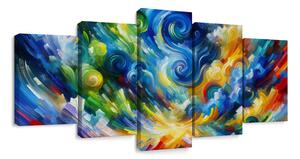 5 részes kép színes ég örvénye
