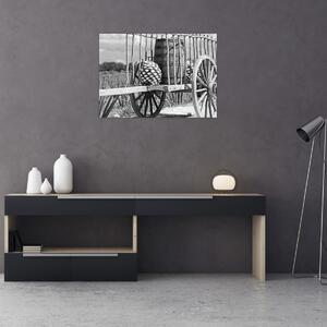 Kép - Utánfutó, fekete-fehér (70x50 cm)