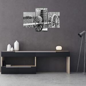 Kép - Utánfutó, fekete-fehér (90x60 cm)