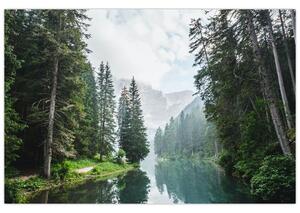 Kép az erdei tóról (90x60 cm)