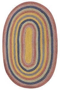 Gyerekszoba szőnyeg PEREWI Színes 70 x 100 cm Juta zsákvászon