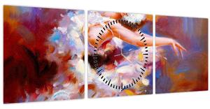 Kép - Balerina, festmény (órával) (90x30 cm)