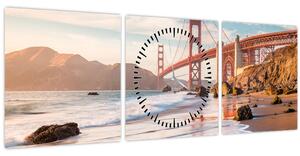 Kép - Golden Gate híd (órával) (90x30 cm)
