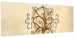Kép - Életfa (órával) (90x30 cm)