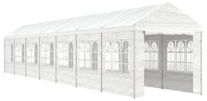 VidaXL fehér polietilén pavilon tetővel 15,61 x 2,28 x 2,69 m