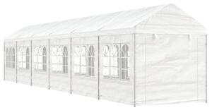 VidaXL fehér polietilén pavilon tetővel 13,38 x 2,28 x 2,69 m