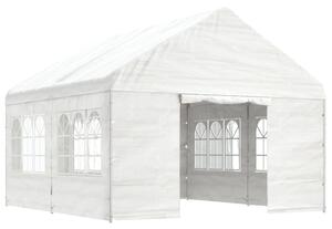 VidaXL fehér polietilén pavilon tetővel 4,46 x 4,08 x 3,22 m