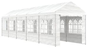 VidaXL fehér polietilén pavilon tetővel 11,15 x 2,28 x 2,69 m