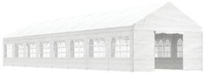 VidaXL fehér polietilén pavilon tetővel 17,84 x 4,08 x 3,22 m